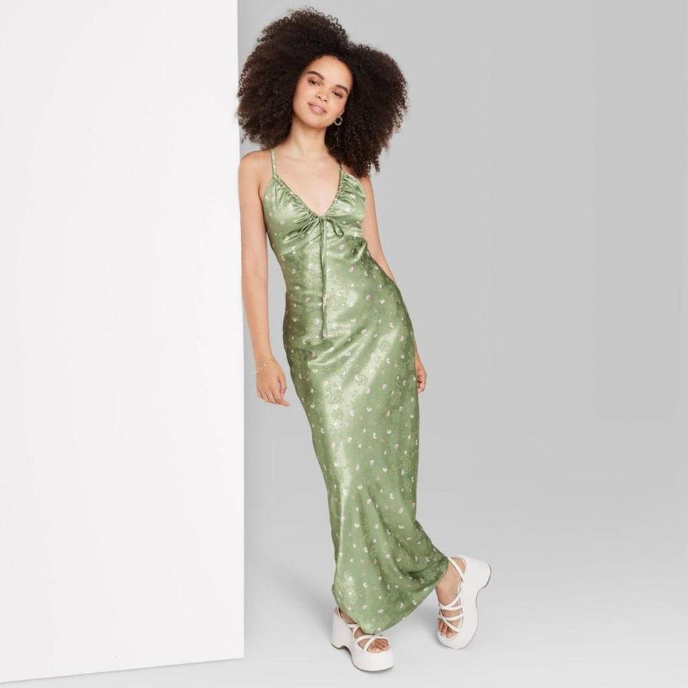 wild fable | Dresses | Womens Satin Slip Maxi Dress Wild Fable Green Apple Floral M | Poshmark wild fable | Dresses | Womens Satin Slip Maxi Dress Wild Fable Green Apple Floral M | Poshmark